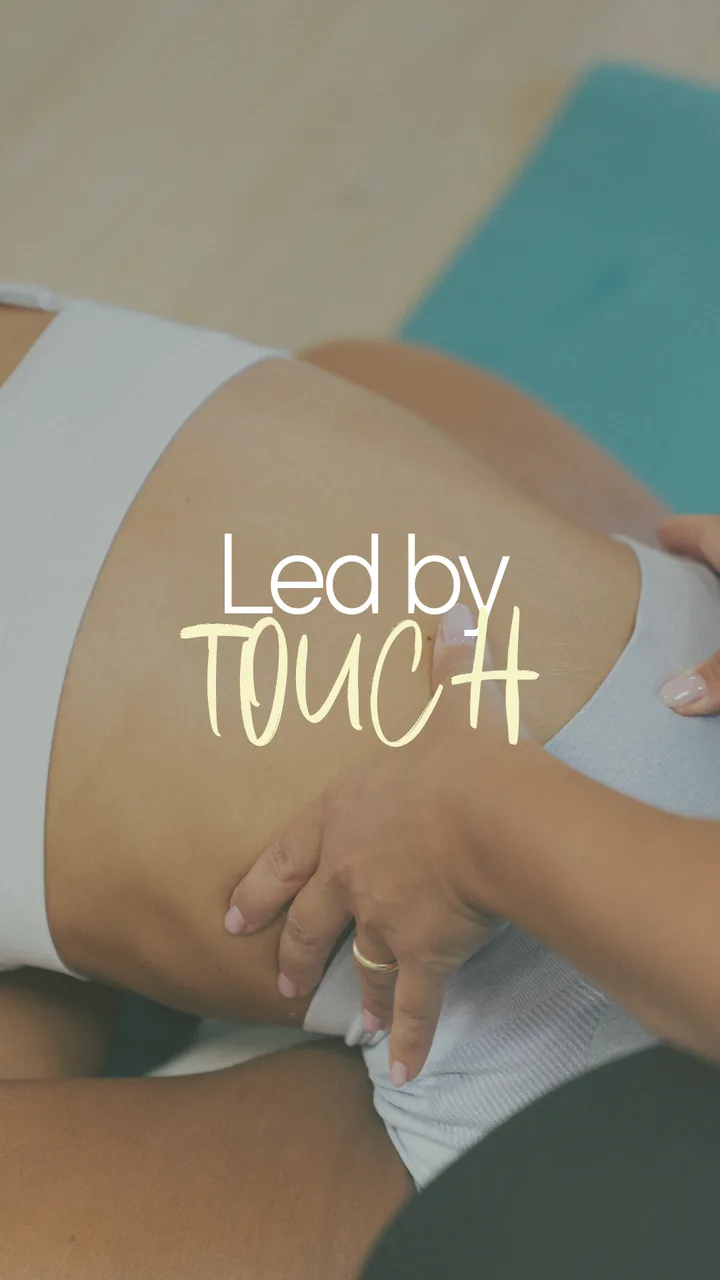 Reel cover: hands guiding a hip, ‘Led by touch’